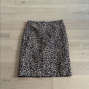 J. Crew Leopard Print Pencil Skirt